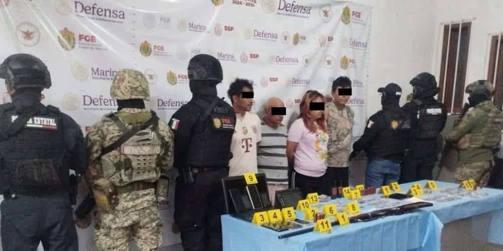 Amplio despliegue en Veracruz deja 29 detenidos y fuerte aseguramiento de droga y armas