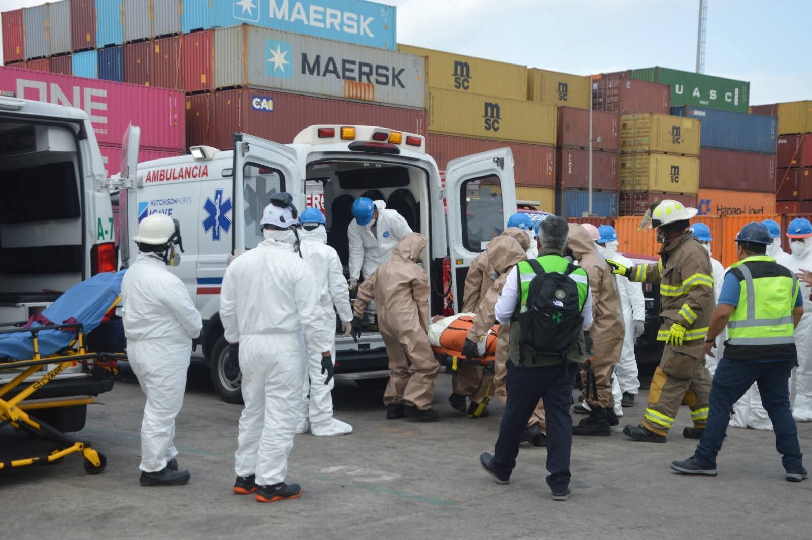 Marina realiza ejercicio de incidente QBRN en el Recinto Portuario Marina realiza ejercicio de incidente QBRN en el Recinto Portuario