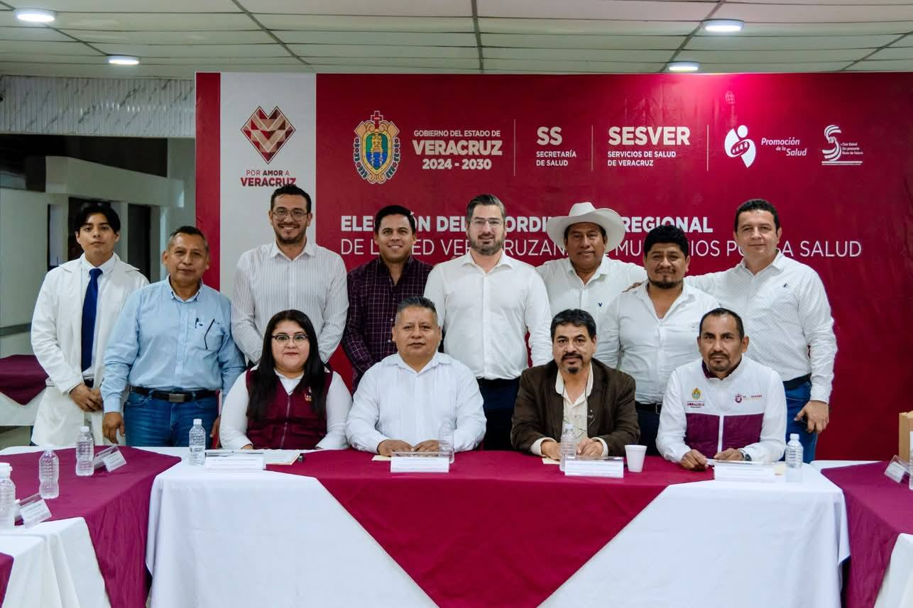 Alcaldes de la zona norte eligen Coordinador Regional de la Red Veracruzana de Municipios por la Salud al Presidente Daniel Cortina