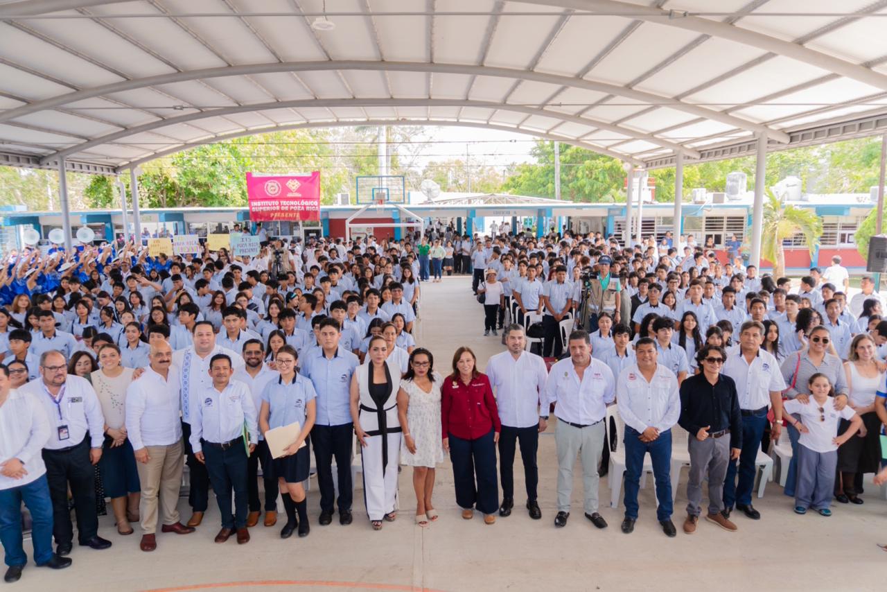 Gobernadora Rocío Nahle inaugura nuevos espacios y equipamiento en el CETMAR No. 20 de Tuxpan